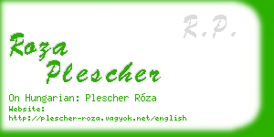 roza plescher business card